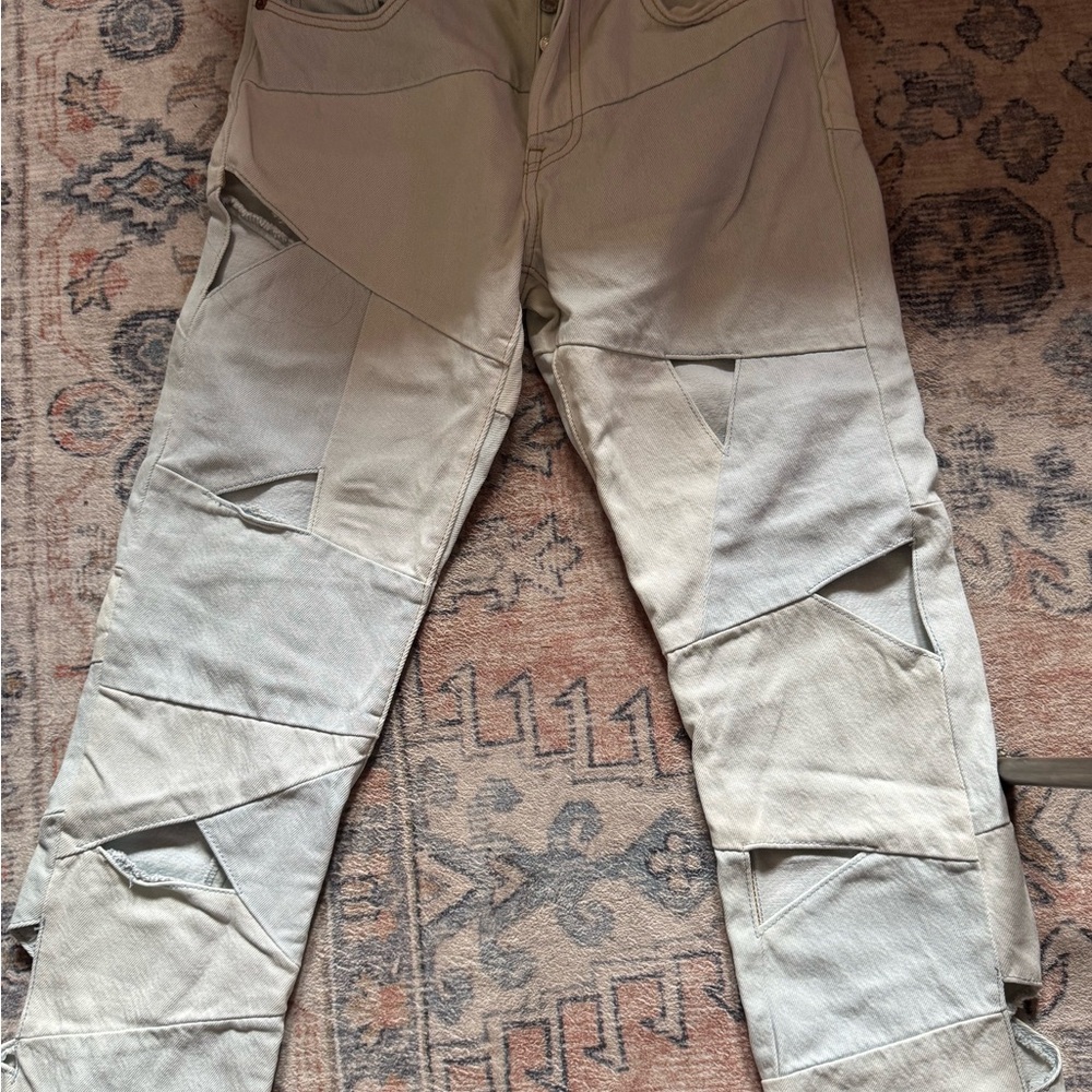501 Levi’s jeans women’s levi’s premium patchwork cutout jean size 27x26